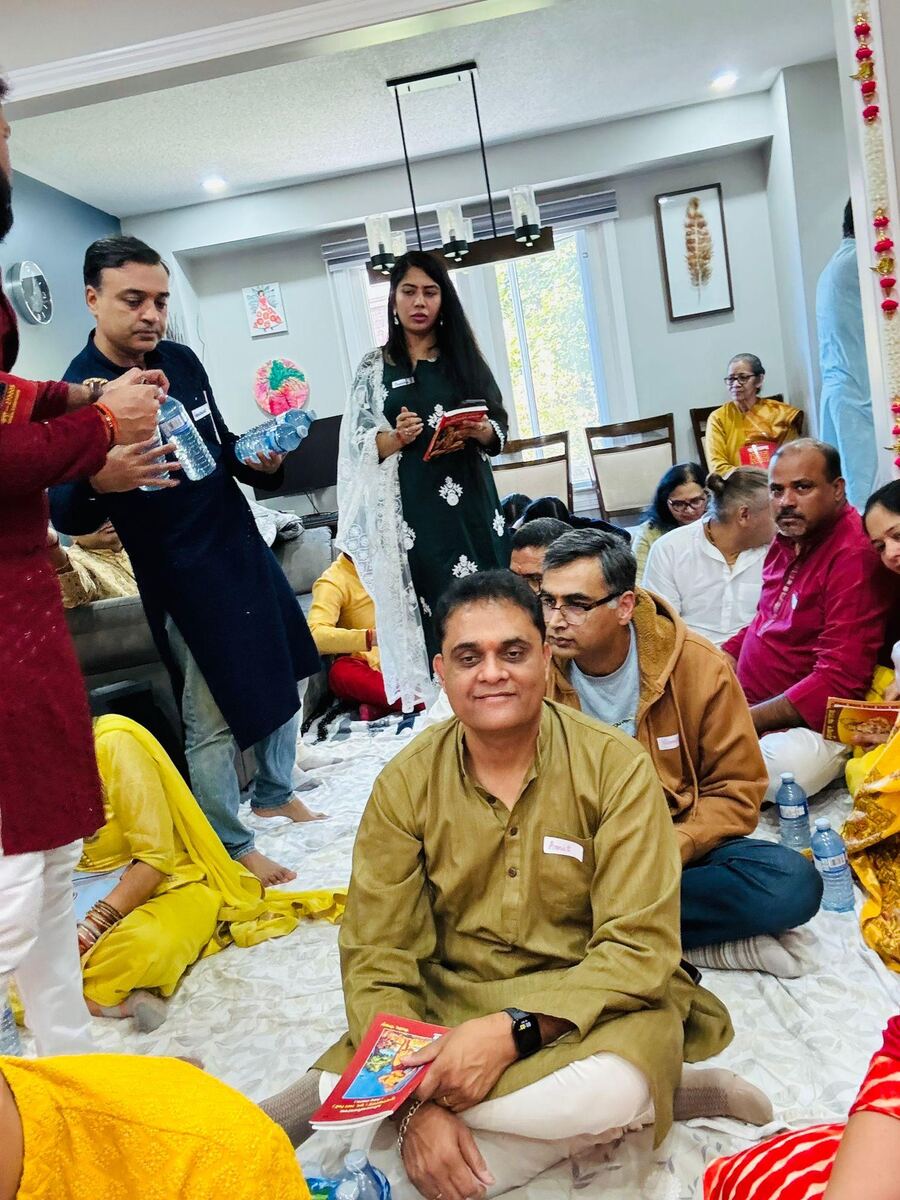 Families at a community gathering