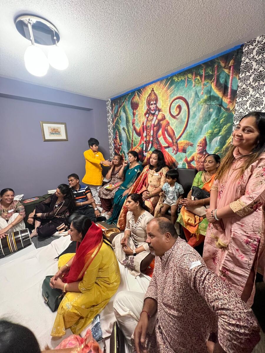 Satsang gathering with bhajans